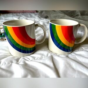 Vintage FTD Rainbow Mug Set